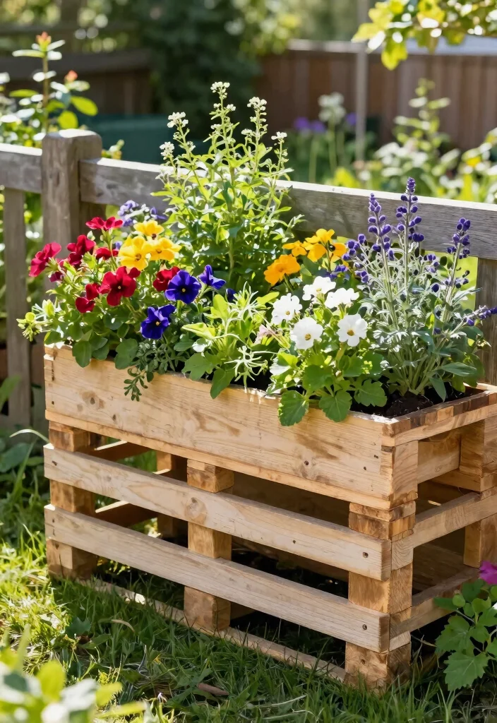 14 Block Planter Concepts That Stack Easily Without Mortar or Glue - 13. Pallet Planters 1