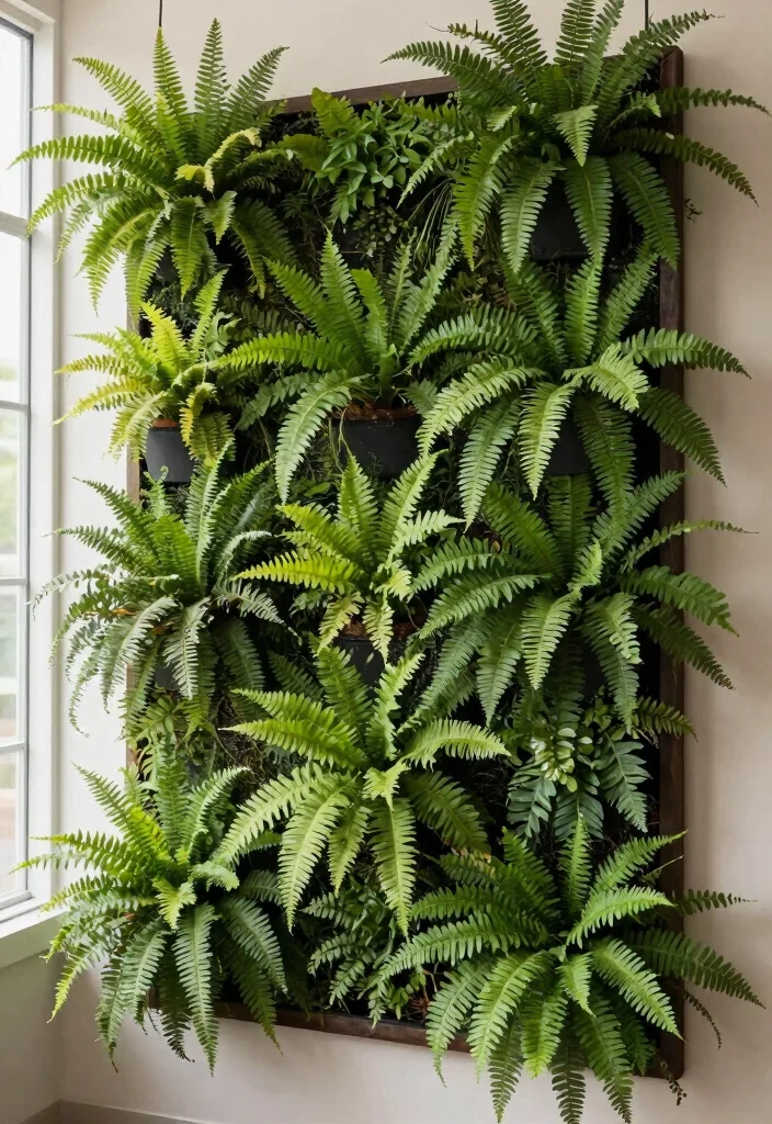 14 Boston Fern Planter Ideas That Keep Soil Moist Longer - 5. Creative Vertical Gardens 1