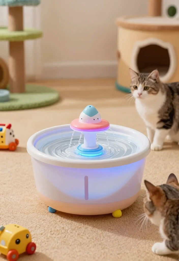 14 Cat Water Fountain Ideas That Keep Water Fresh All Day - 13. Interactive Fountain 1