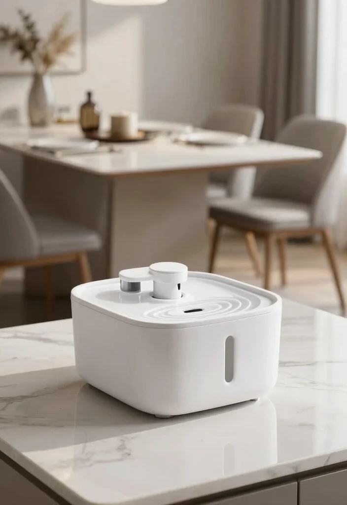 14 Cat Water Fountain Ideas That Keep Water Fresh All Day - 14. Minimalist Fountain 1