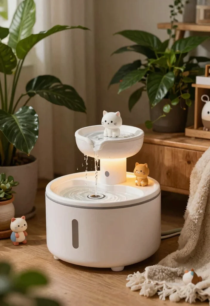 14 Cat Water Fountain Ideas That Keep Water Fresh All Day - 7. Multi-Tier Fountain 1