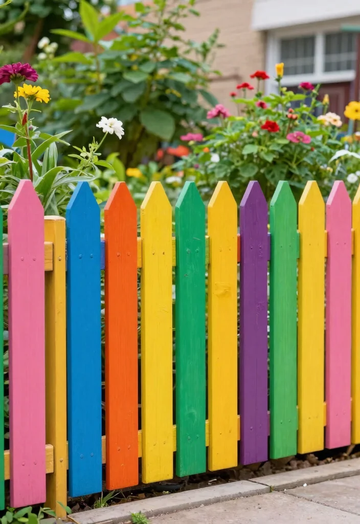 14 Cedar Wood Fence Ideas That Stay Standing Through Any Weather - 12. Colorful Cedar Fence 1