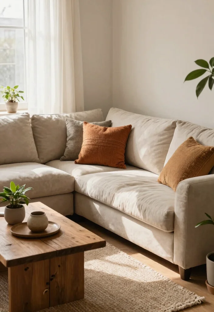 14 Farmhouse Couches Living Room Ideas That Look Expensive Under $800 - 1. Cozy Corner Sectional for Small Spaces 1