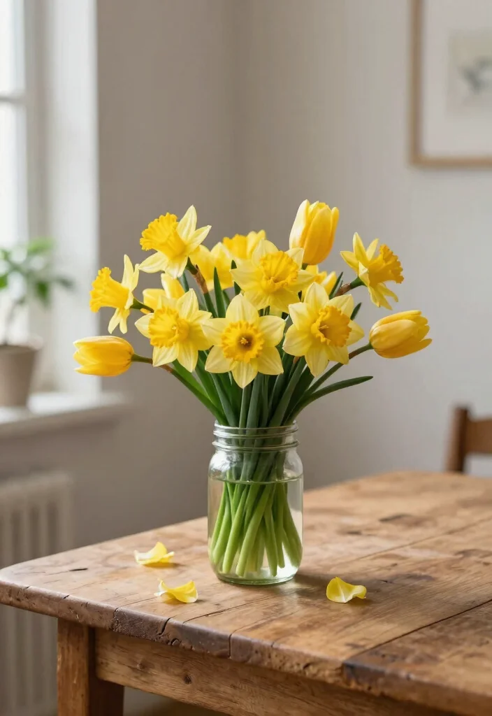 14 Farmhouse Spring Decor Ideas on a Budget That Look Fresh Not Cluttered - 1. Fresh Flower Arrangements 1
