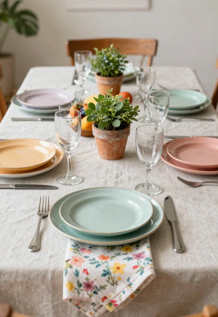 14 Farmhouse Spring Decor Ideas on a Budget That Look Fresh Not Cluttered - 14. Seasonal Table Settings 1