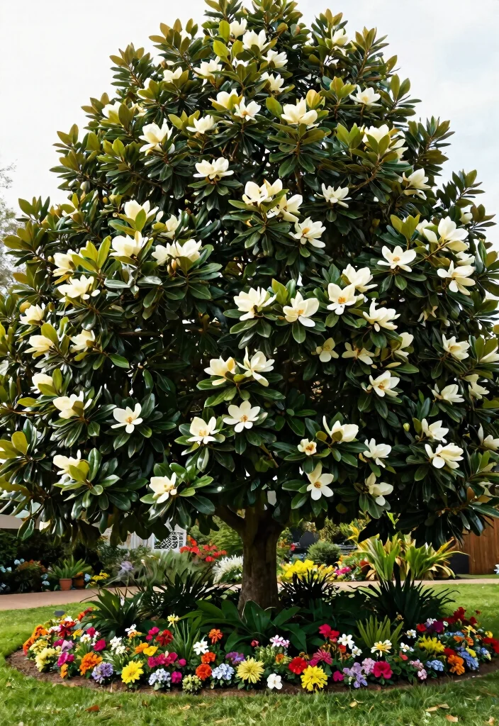 14 Front Yard Trees That Grow Fast and Provide Instant Shade - 11. Southern Magnolia (Magnolia grandiflora) 1