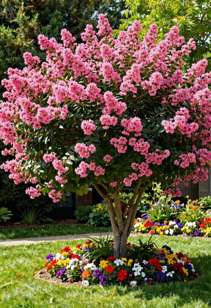 14 Front Yard Trees That Grow Fast and Provide Instant Shade - 12. Crape Myrtle (Lagerstroemia indica) 1