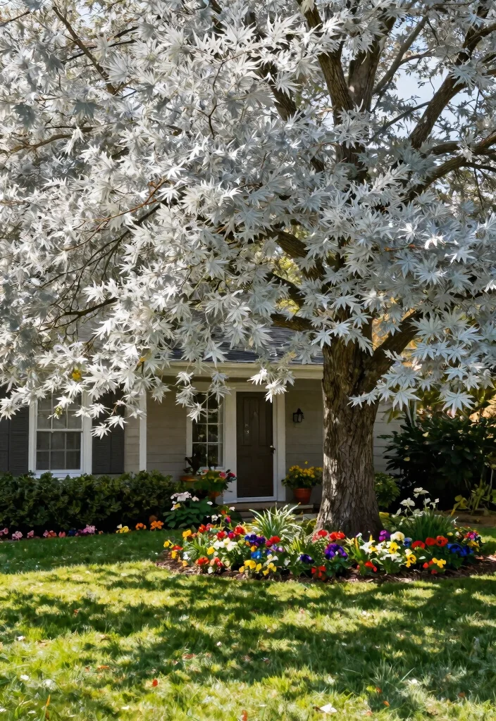 14 Front Yard Trees That Grow Fast and Provide Instant Shade - 3. Silver Maple (Acer saccharinum) 1