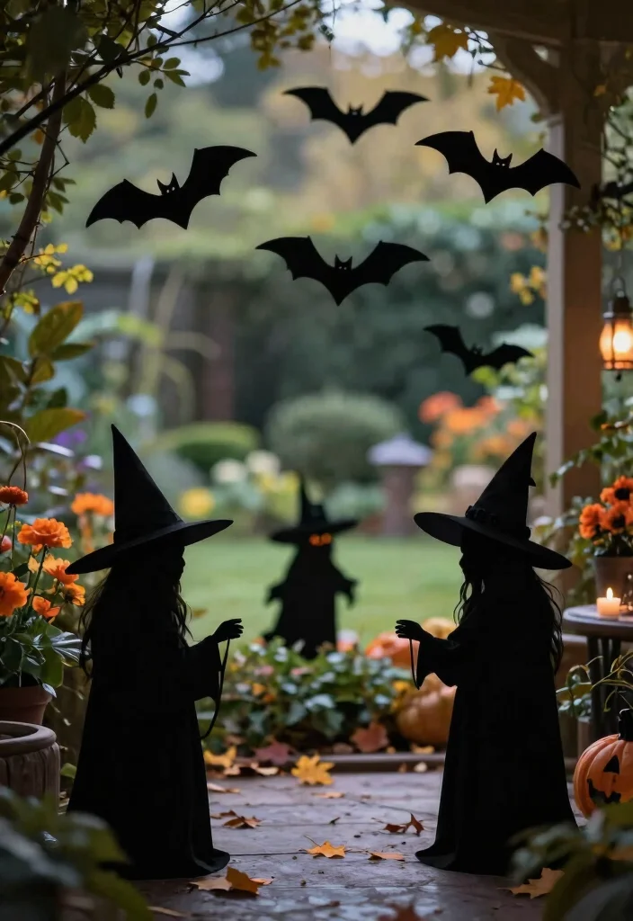 14 Halloween Patio Decor Ideas That Look Spooky Without Being Tacky - 2. Spooky Silhouettes 1