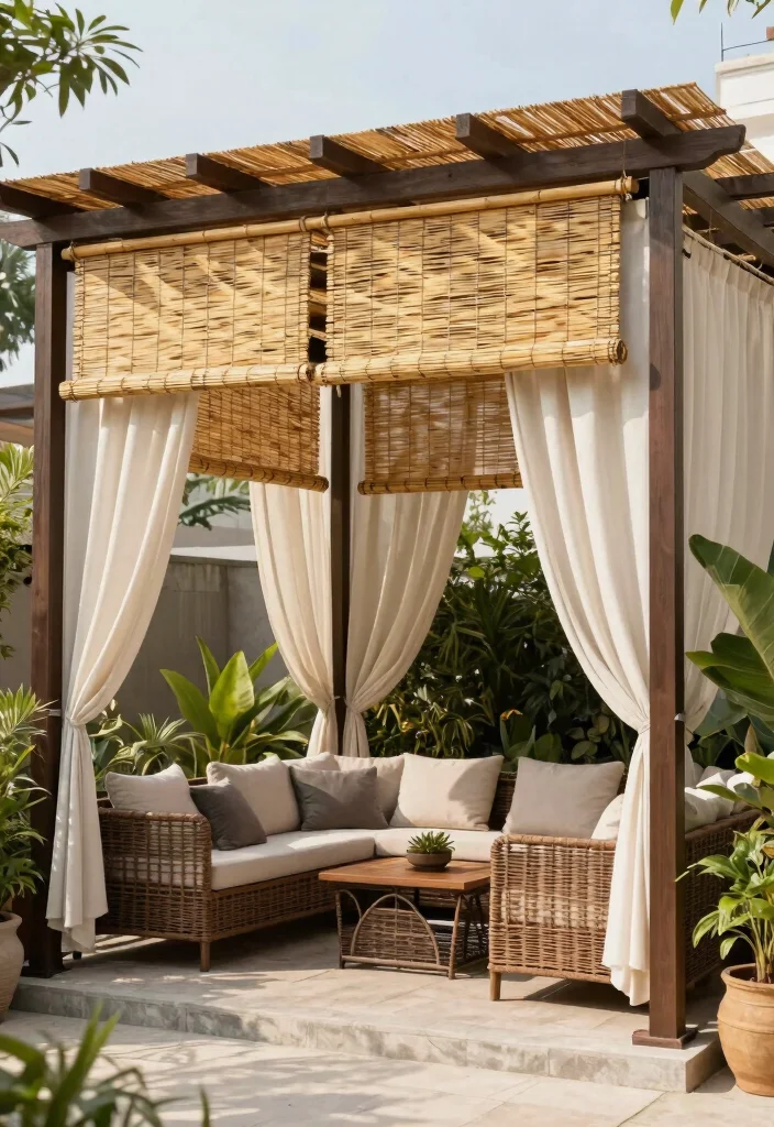 14 Pergola Retractable Shade Ideas That Don't Jam or Tear Easily - 14. Hybrid Shade Systems 1