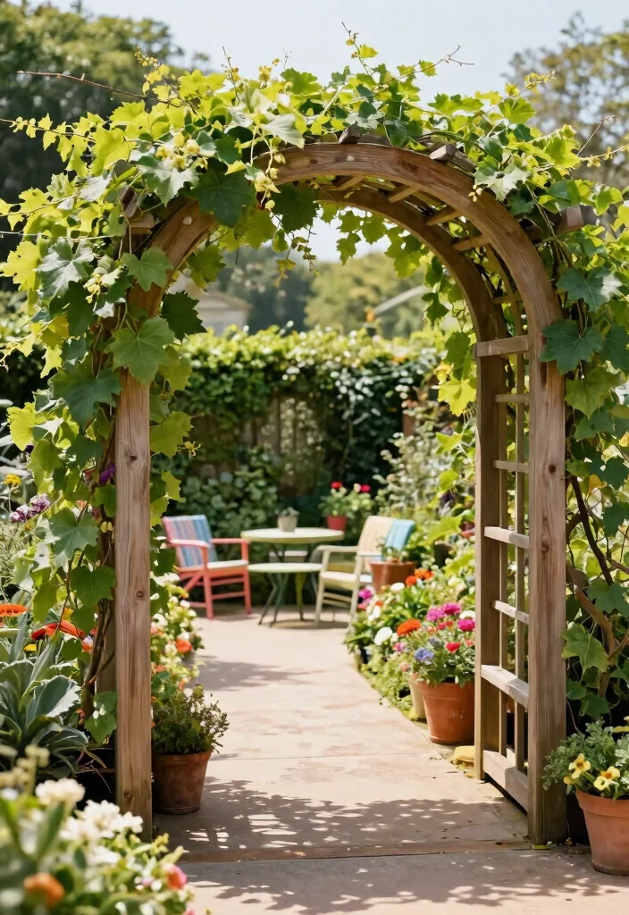 14 Plant Trellis Ideas That Support Heavy Vines Without Tipping - 5. Arched Garden Trellis 1