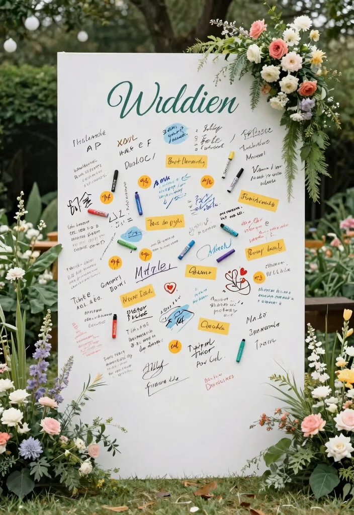 15 Backyard Wedding Decor Ideas on a Budget That Look Professionally Styled - 13. Sign-In Boards or Frames 1