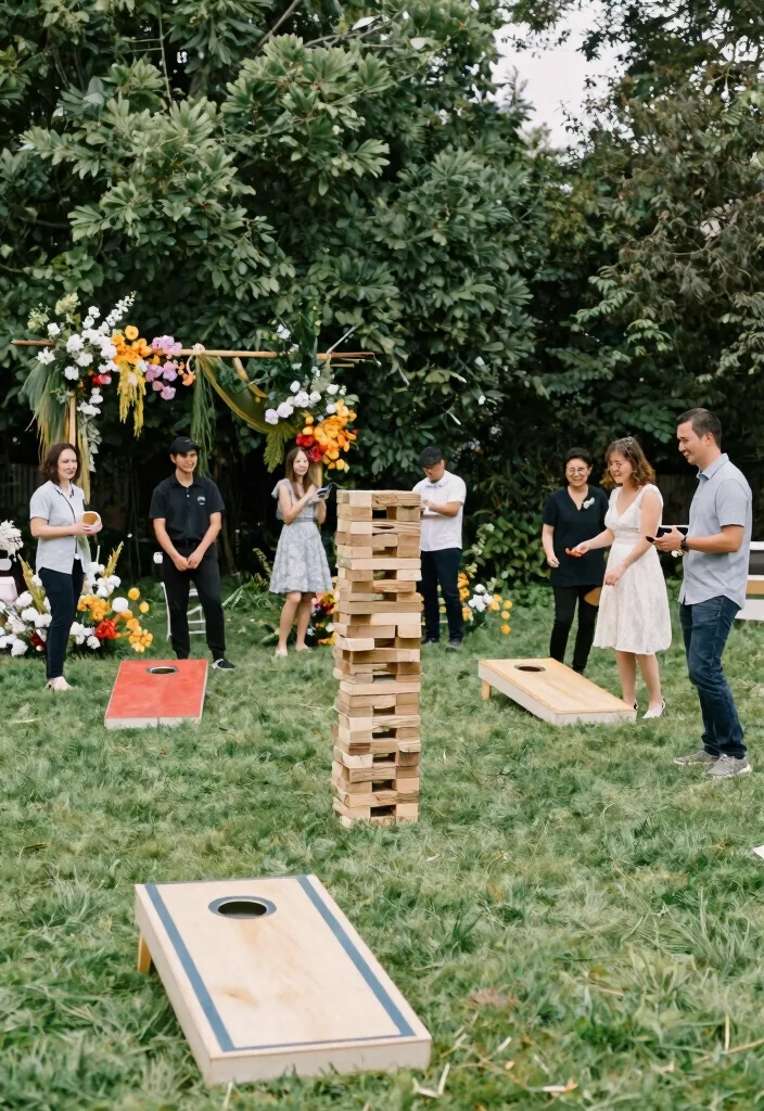 15 Backyard Wedding Decor Ideas on a Budget That Look Professionally Styled - 14. Outdoor Games 1