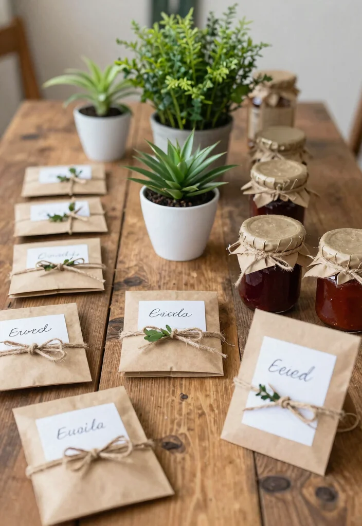 15 Backyard Wedding Decor Ideas on a Budget That Look Professionally Styled - 7. Eco-Friendly Favors 1