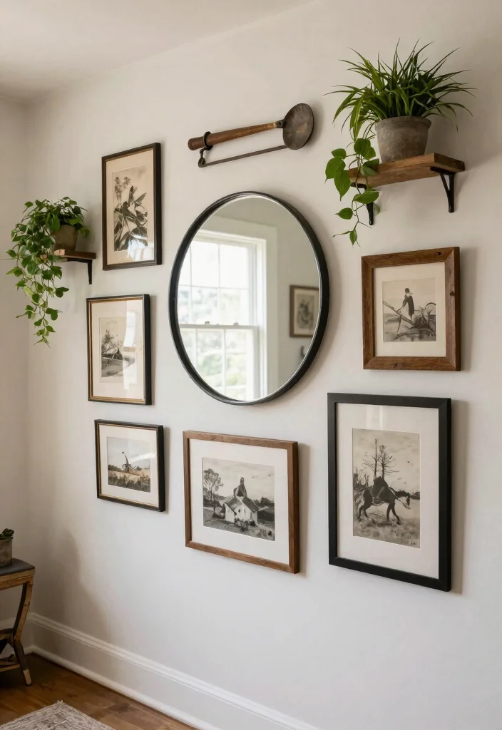15 Farmhouse Living Room Decor Concepts on a Budget That Feel High-End - 11. Wall-Mounted Decor 1