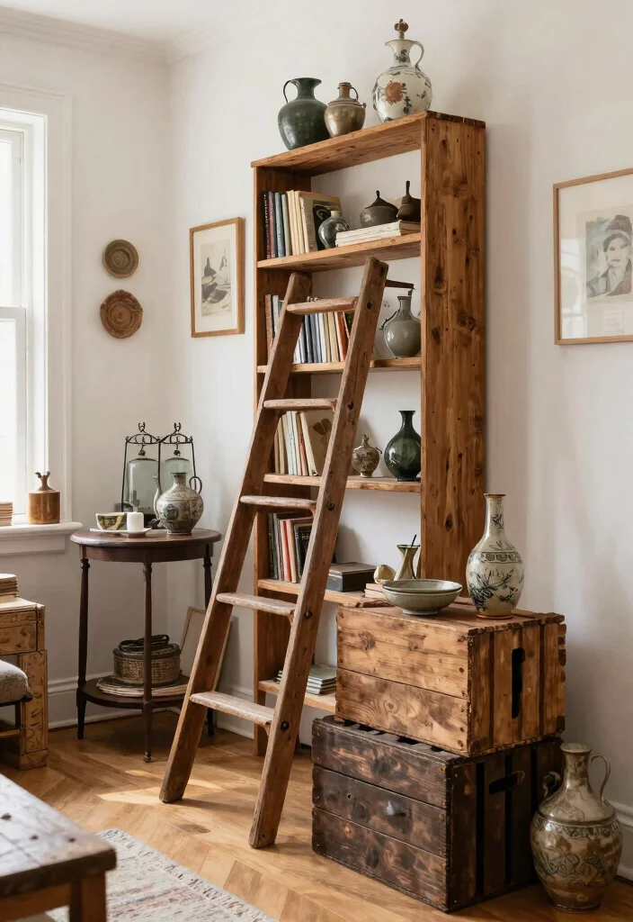 15 Farmhouse Living Room Decor Concepts on a Budget That Feel High-End - 15. Repurposed Vintage Finds 1