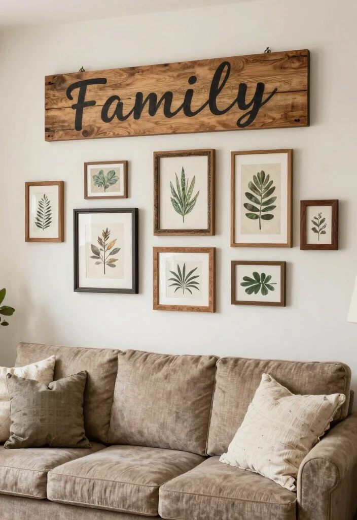 15 Farmhouse Living Room Decor Concepts on a Budget That Feel High-End - 5. DIY Farmhouse Wall Art 1