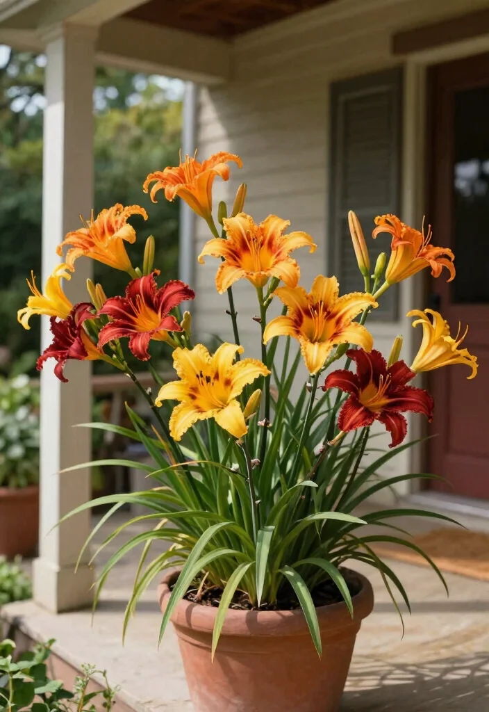 15 Front Porch Flowers That Bloom All Season Without Constant Replanting - 2. Daylilies 1