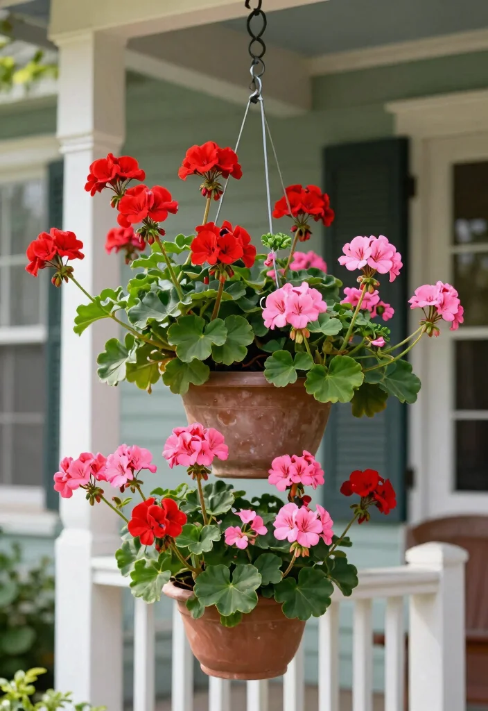 15 Front Porch Flowers That Bloom All Season Without Constant Replanting - 9. Geraniums 1
