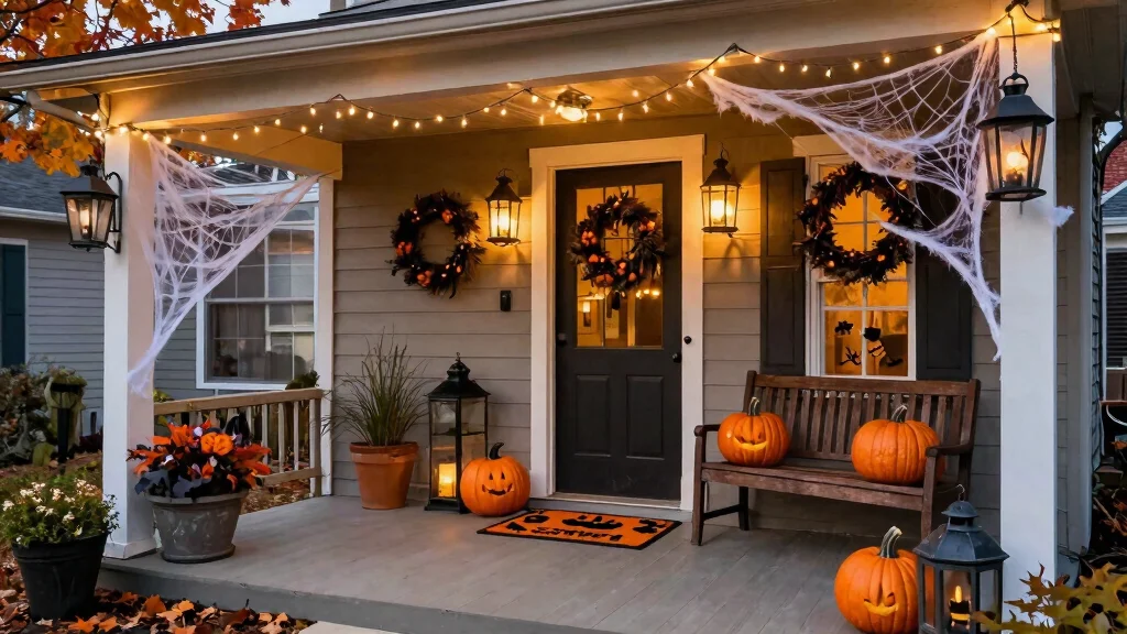 15 Halloween Front Porch Ideas That Stay Put in Wind and Rain