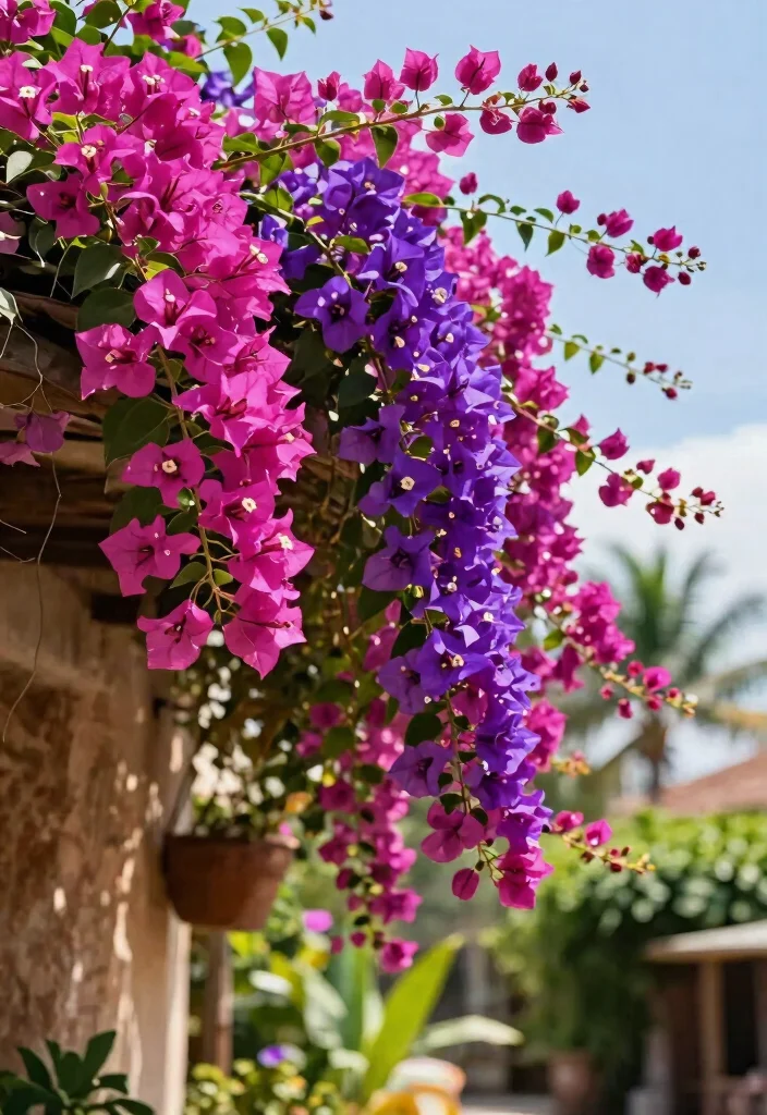 15 Hanging Plants Outdoor Ideas That Survive Full Sun Without Wilting - 10. Bougainvillea 1