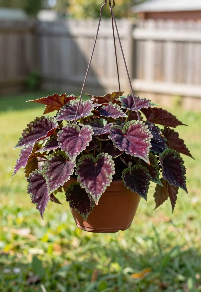 15 Hanging Plants Outdoor Ideas That Survive Full Sun Without Wilting - 12. Persian Shield 1