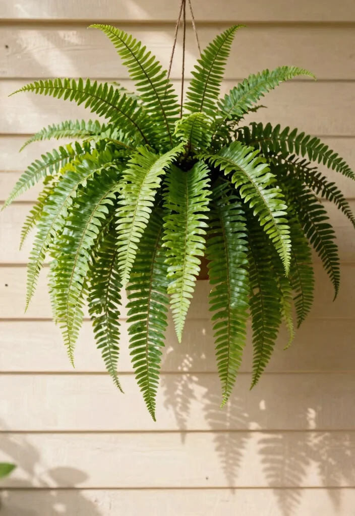 15 Hanging Plants Outdoor Ideas That Survive Full Sun Without Wilting - 5. Ferns - Boston & Maidenhair 1