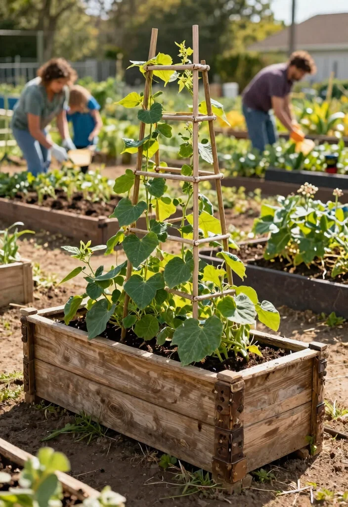 15 Planter Box With Trellis Ideas That Support Heavy Climbing Vines - 15. Eco-Friendly Raised Planter Box with Trellis 1