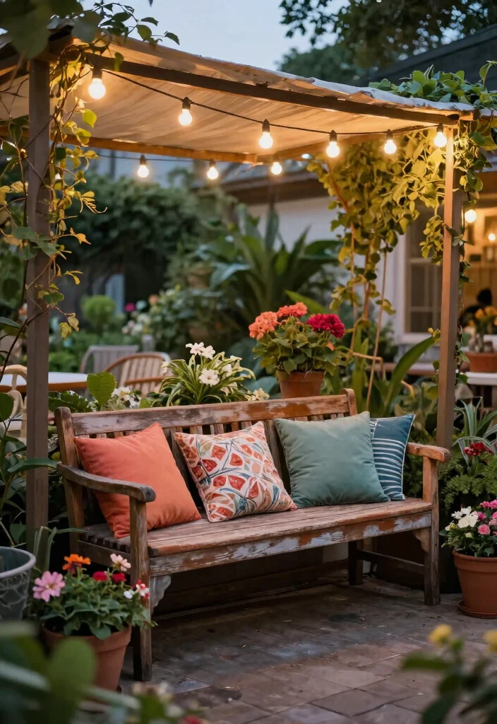 15 Vintage Farmhouse Decor Concepts That Don't Look Like Grandma's House - 10. Outdoor Seating with Vintage Appeal 1