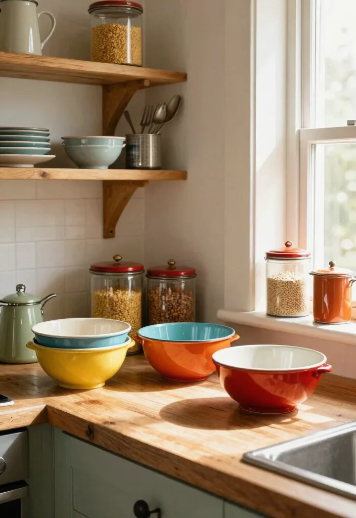 15 Vintage Farmhouse Decor Concepts That Don't Look Like Grandma's House - 11. Retro Kitchen Accessories 1