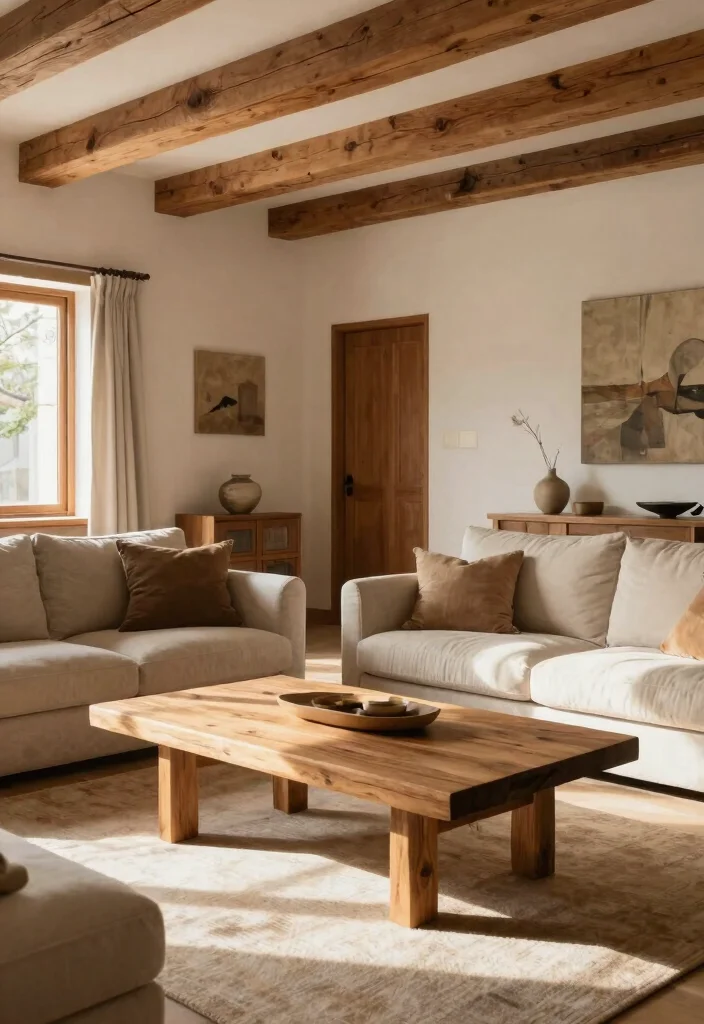 15 Vintage Farmhouse Decor Concepts That Don't Look Like Grandma's House - 12. Natural Wood Elements 1