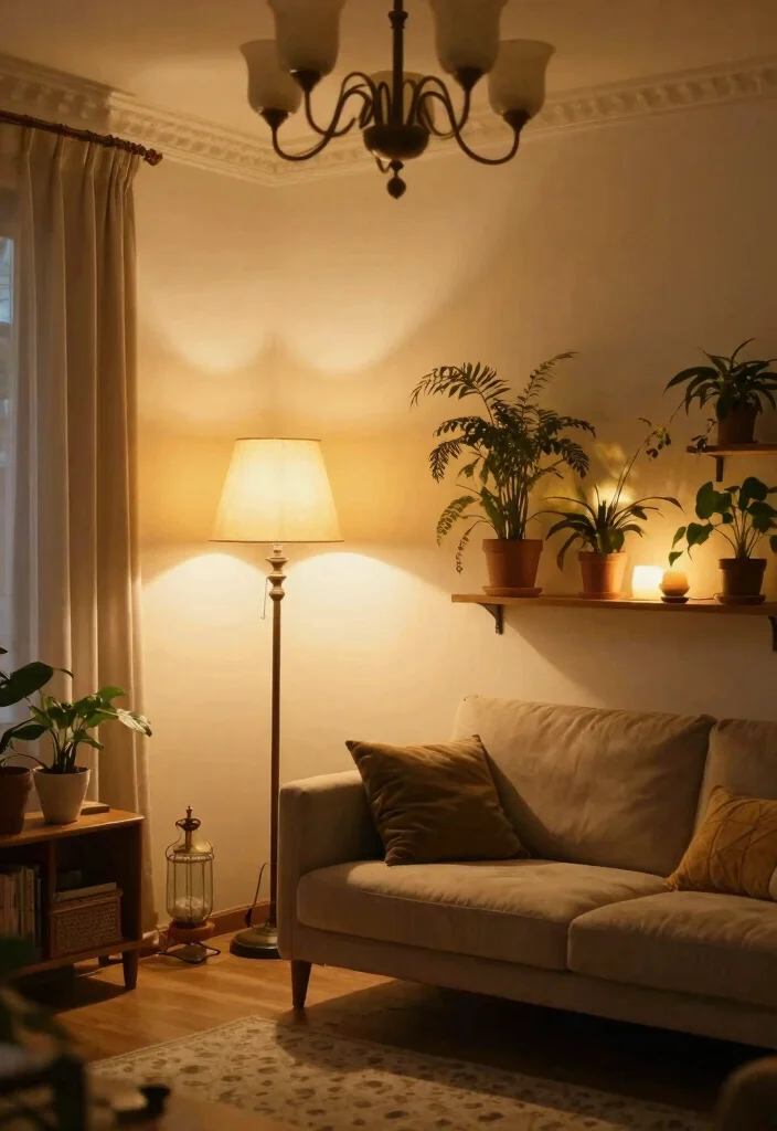15 Vintage Farmhouse Decor Concepts That Don't Look Like Grandma's House - 13. Layered Lighting for Warmth 1