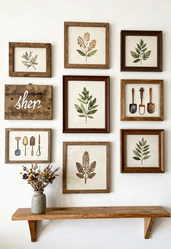 15 Vintage Farmhouse Decor Concepts That Don't Look Like Grandma's House - 2. Vintage Farmhouse Wall Art 1
