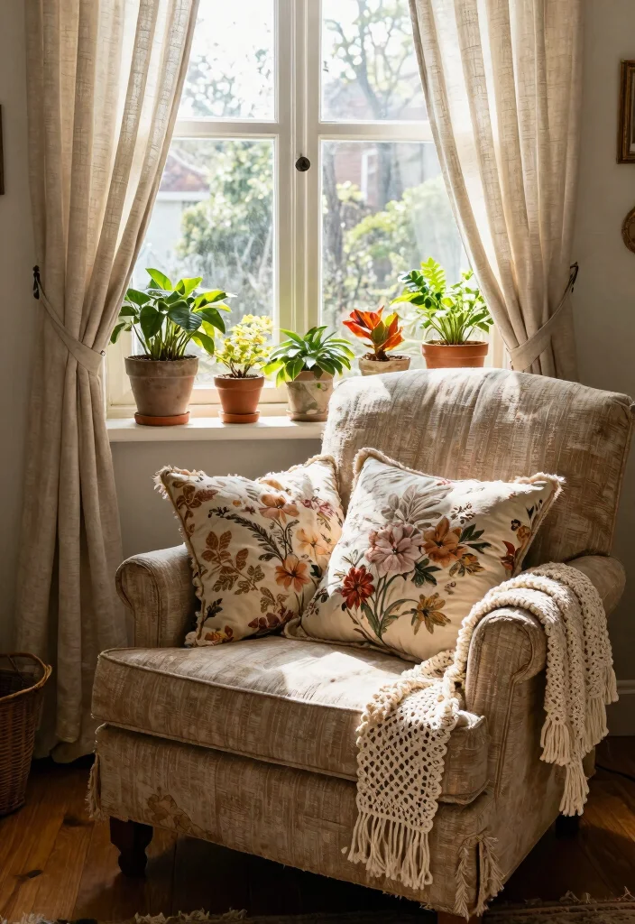15 Vintage Farmhouse Decor Concepts That Don't Look Like Grandma's House - 3. Soft Textiles with a Shabby Chic Vibe 1