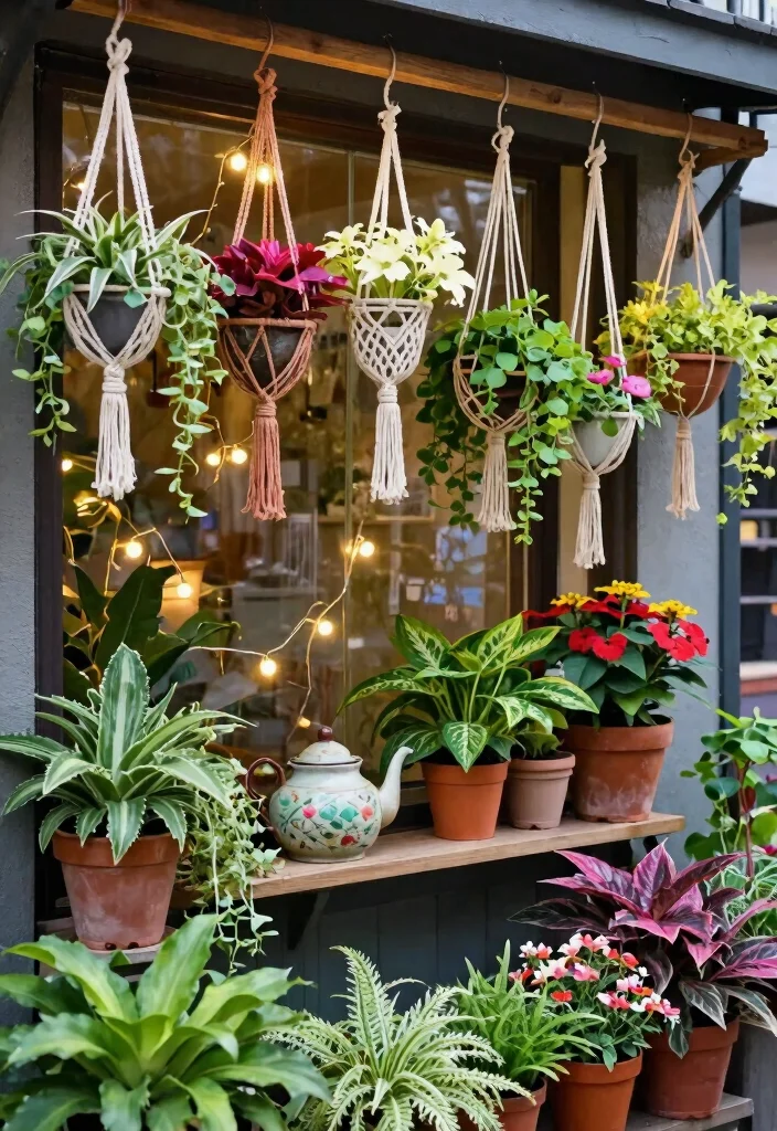 15 Vintage Farmhouse Decor Concepts That Don't Look Like Grandma's House - 5. Whimsical Plant Displays 1